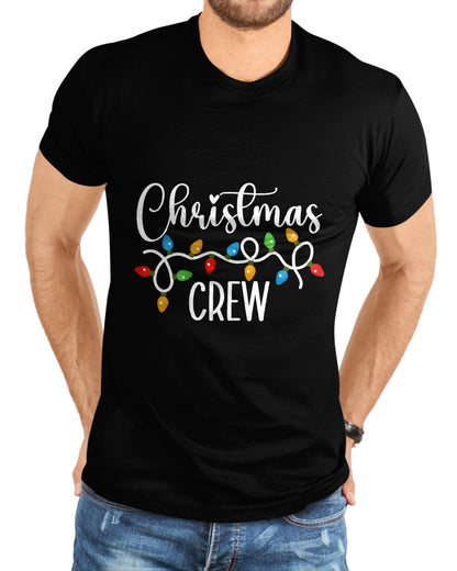 Christmas Crew Xmas Lights Family Matching Pajamas Holiday T-Shirt - Christmas Unisex T-Shirt/Hoodie/Sweatshirt - HNDS00