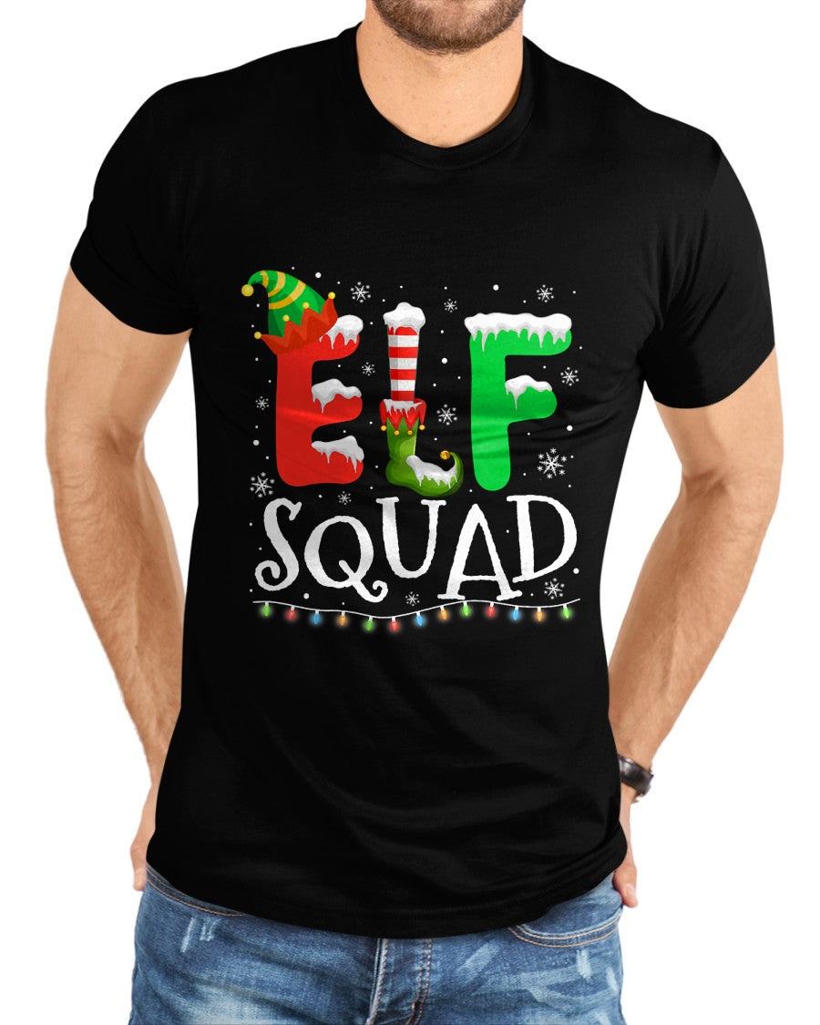 Elf Family Christmas Matching Pajamas Xmas Elf Squad T-Shirt - Christmas Unisex T-Shirt/Hoodie/Sweatshirt - HNDS00