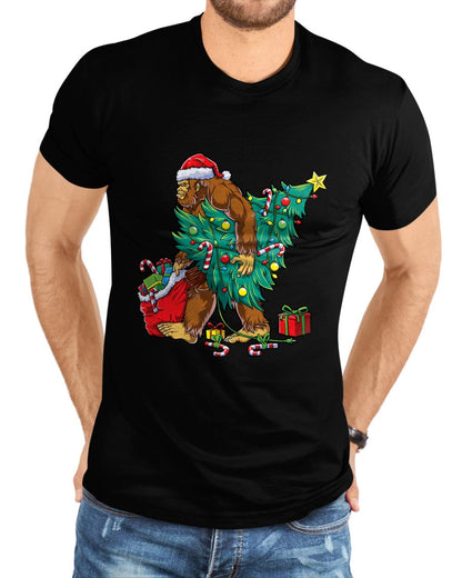 Most Wonderful Christmas Co Bigfoot Christmas Tree Lights Xmas Boys Men Sasquax T-Shirt - Christmas Unisex T-Shirt/Hoodie/Sweatshirt - HNDS00