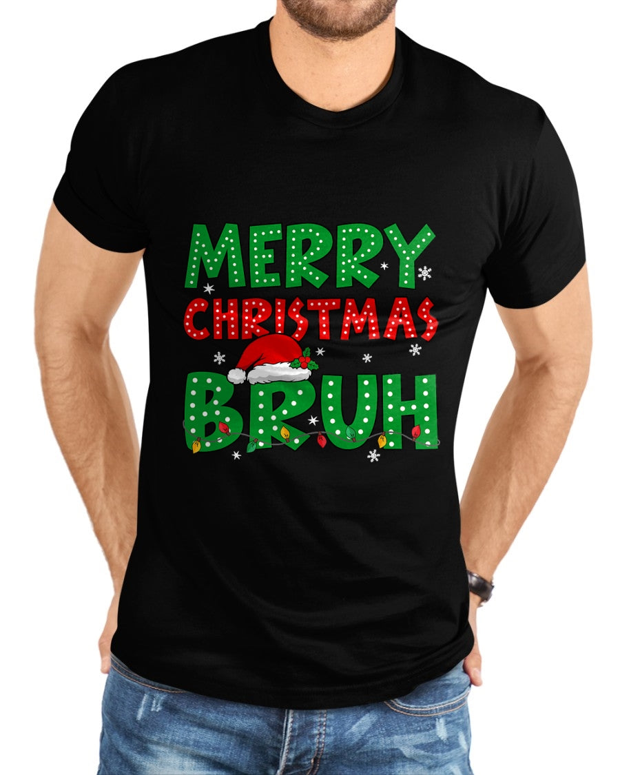 Bruh Meme Funny Saying Bro Greeting Teens Boys Men Christmas T-Shirt - Christmas Unisex T-Shirt/Hoodie/Sweatshirt - HNDS00