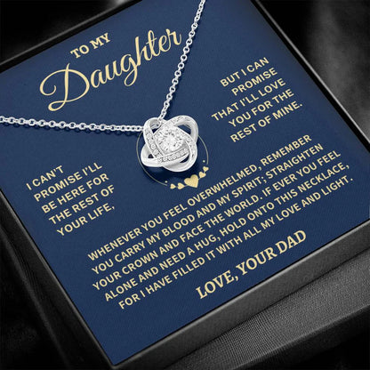 To My Daughter From Dad Necklace - Premium Love Knot Necklace