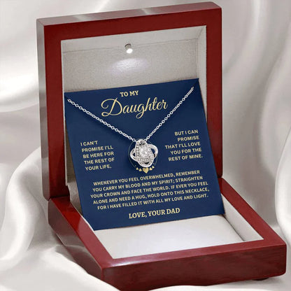 To My Daughter From Dad Necklace - Premium Love Knot Necklace