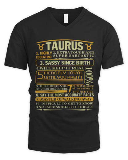 TAURUS - 100% - BIRTHDAY T-SHIRT FOR MEN