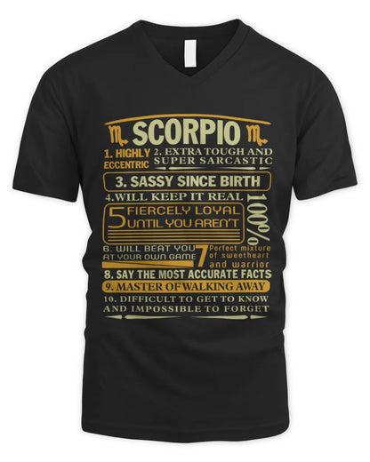 SCORPIO - 100% - BIRTHDAY T-SHIRT FOR MEN