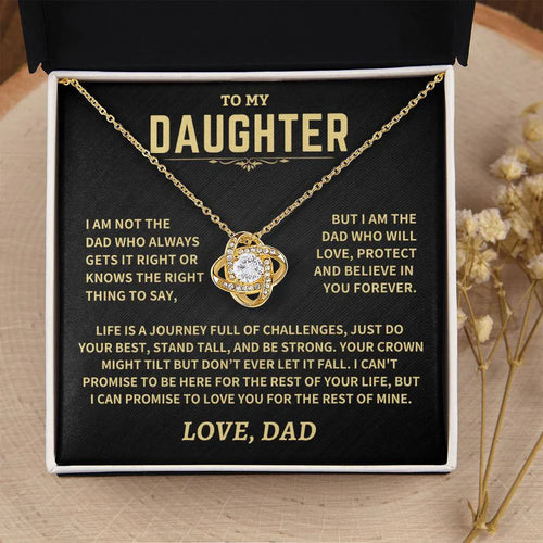 TO MY DAUGHTER FROM DAD NECKLACE - Premium Love Knot Necklace