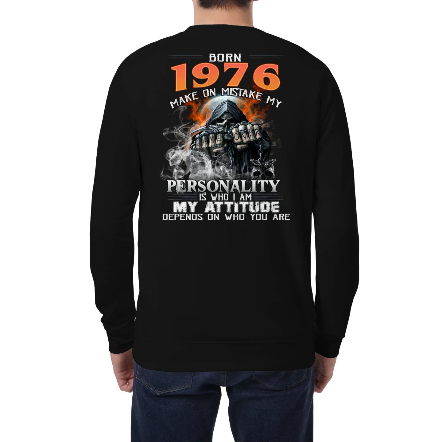Born in 1977 – Bold Skull Attitude Tee for Legends Us1977