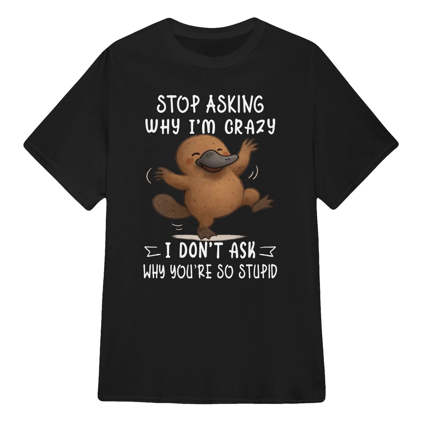 WHY I'M CRAZY I DON'T ASK WHY YOU'RE SO STUPID - BIRTHDAY GIFT FOR MEN/WOMEN - NTTD00