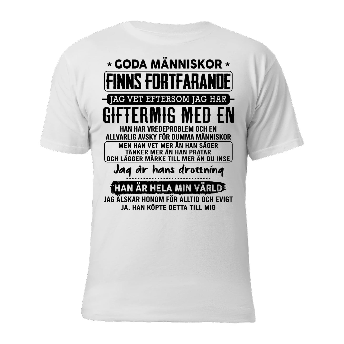 Rolig T-shirt för fru – Gift med en fantastisk man - NTTD00swd
