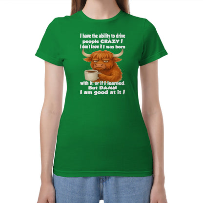 FUNNY SLOGAN T-SHIRT – CUTE COFFEE COW GRAPHIC TEE - BIRTHDAY GIFT FOR MEN/WOMEN - NTTD00 (SKU10-19)