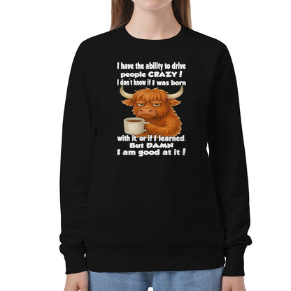 FUNNY SLOGAN T-SHIRT – CUTE COFFEE COW GRAPHIC TEE - BIRTHDAY GIFT FOR MEN/WOMEN - NTTD00 (SKU10-19)