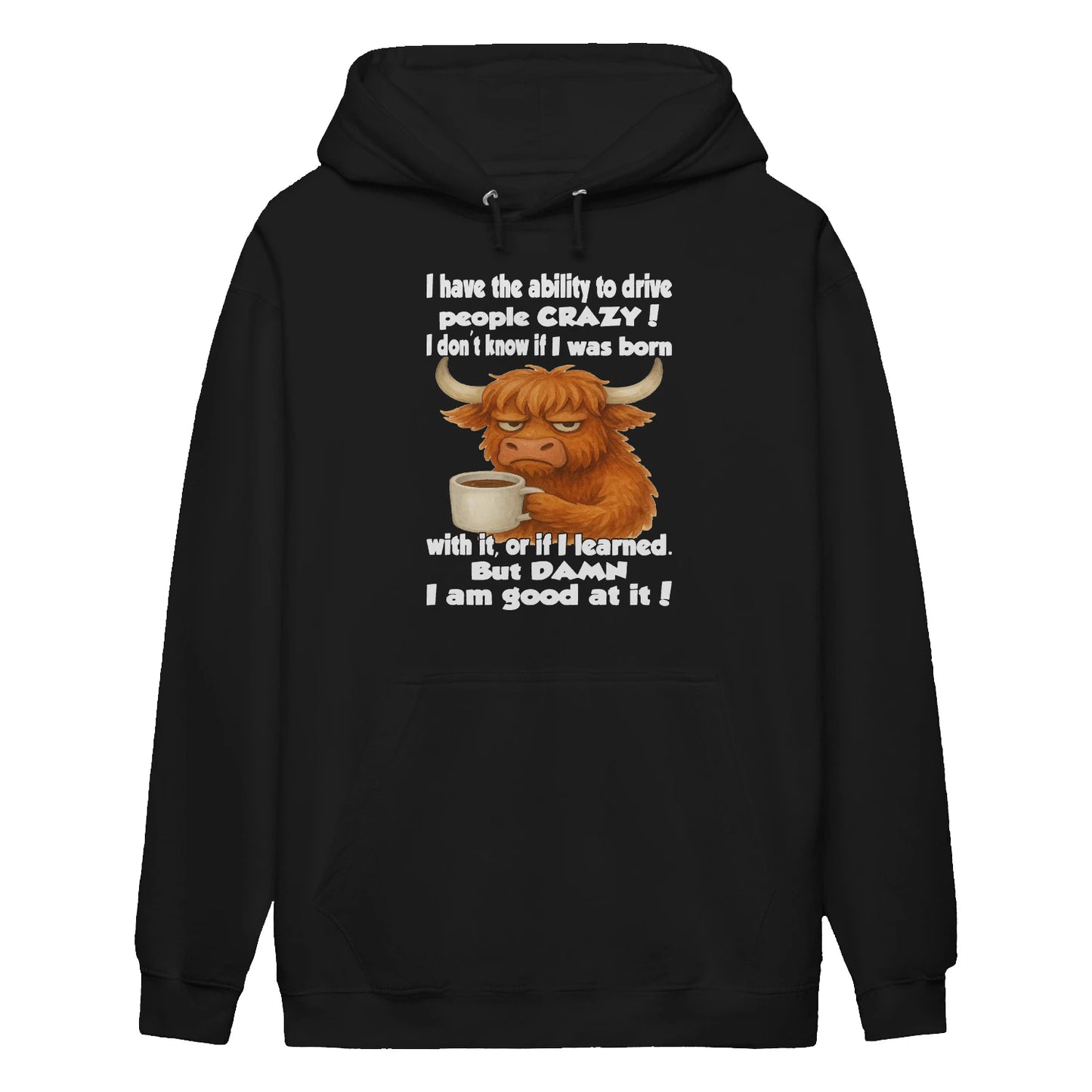 FUNNY SLOGAN T-SHIRT – CUTE COFFEE COW GRAPHIC TEE - BIRTHDAY GIFT FOR MEN/WOMEN - NTTD00 (SKU10-19)