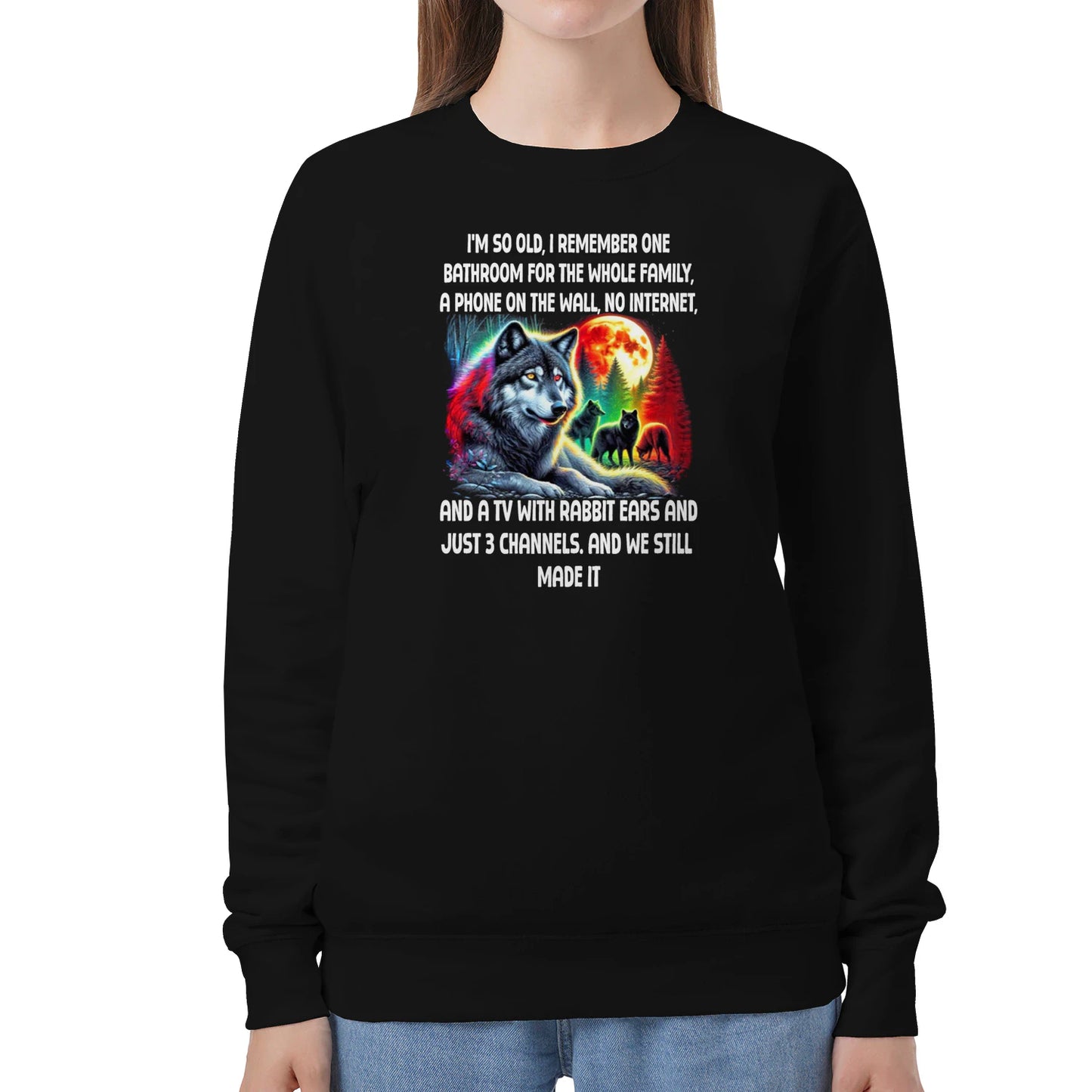 RETRO WOLF GRAPHIC TEE – FUNNY QUOTE SHIRT - BIRTHDAY GIFT FOR MEN/WOMEN - NTTD00 (SKU09-67)