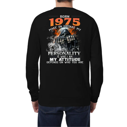 Born in 1975 – Bold Skull Attitude Tee for Legends Us1975