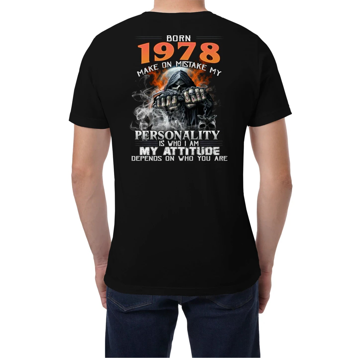 Born in 1978 – Bold Skull Attitude Tee for Legends Us1978