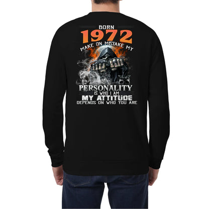 Born in 1972 – Bold Skull Attitude Tee for Legends Us1972
