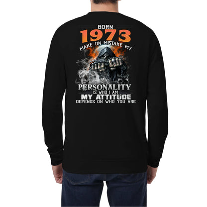 Born in 1973 – Bold Skull Attitude Tee for Legends Us1973