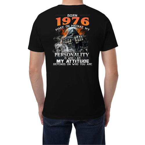 Born in 1976 – Bold Skull Attitude Tee for Legends Us1976