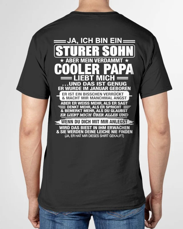 JA, ICH BIN EIN STURER SOHN T-SHIRT – GEBURTSTAGSGESCHENK VON EINEM -PAPA - nttd00 (SKU2606-87-00)