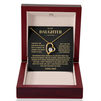 TO MY DAUGHTER "Whenever Your Crown Gets Heavy" - GIFT FROM DAD NTTD00 - Forever Love Necklace