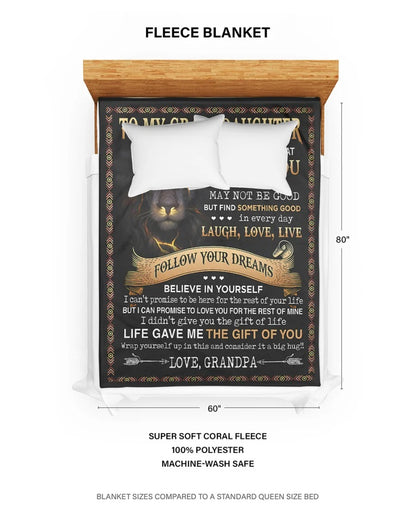 TO MY GRANDDAUGHTER - GIFT FOR GRANDDAUGHTER - Sherpa Fleece Quilt Blanket (SKUB09-44)