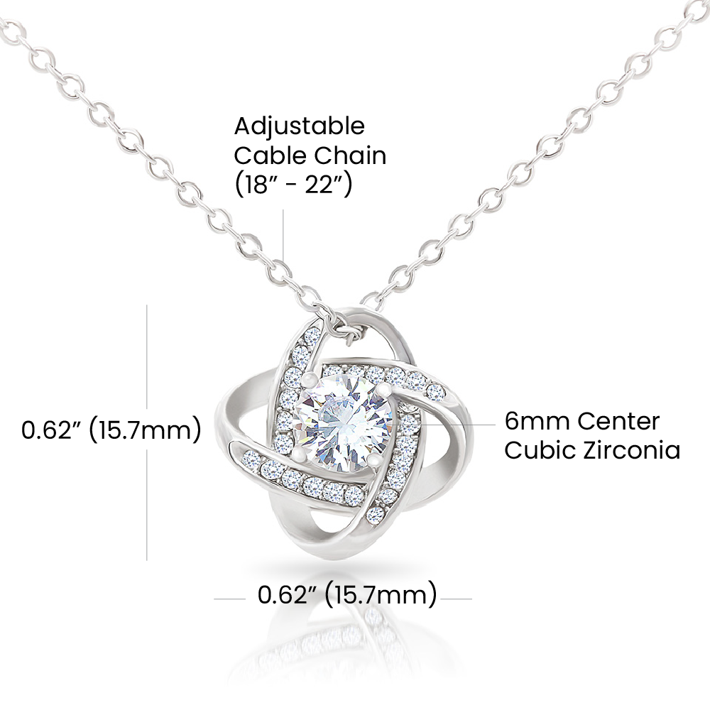 TO MY DAUGHTER "Never Forget That" - Gift from Dad - The Premium Love Knot Necklace (SKUJ12-13)