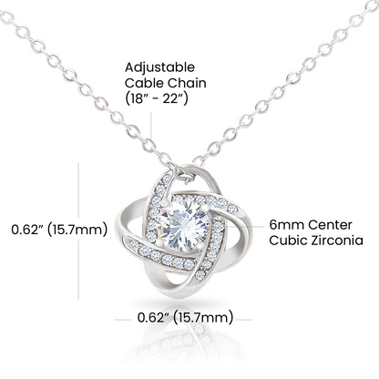 TO MY DAUGHTER "Never Forget That" - Gift from Dad - The Premium Love Knot Necklace (SKUJ12-13)