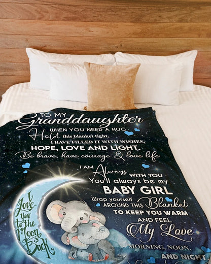 TO MY GRANDDAUGHTER - GIFT FOR GRANDDAUGHTER - Sherpa Fleece Quilt Blanket (SKUB06-85)