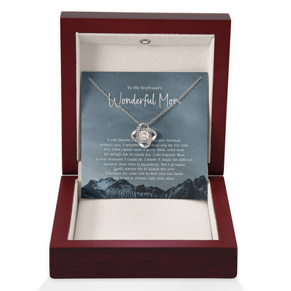 TO MY BOYFRIEND'S MOM "I will forever be grateful for..." - Premium Love Knot Necklace