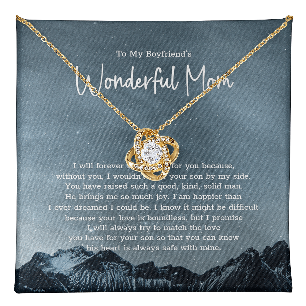 TO MY BOYFRIEND'S MOM "I will forever be grateful for..." - Premium Love Knot Necklace