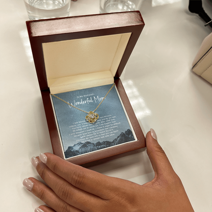 TO MY BOYFRIEND'S MOM "I will forever be grateful for..." - Premium Love Knot Necklace