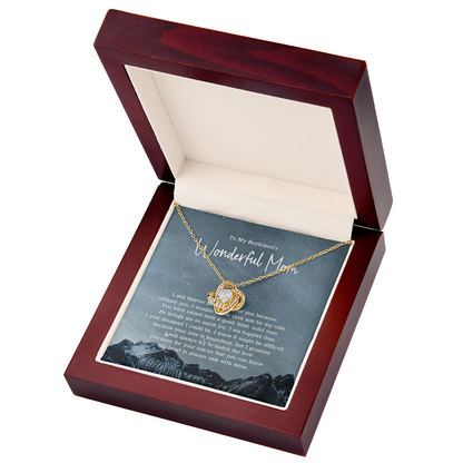 TO MY BOYFRIEND'S MOM "I will forever be grateful for..." - Premium Love Knot Necklace