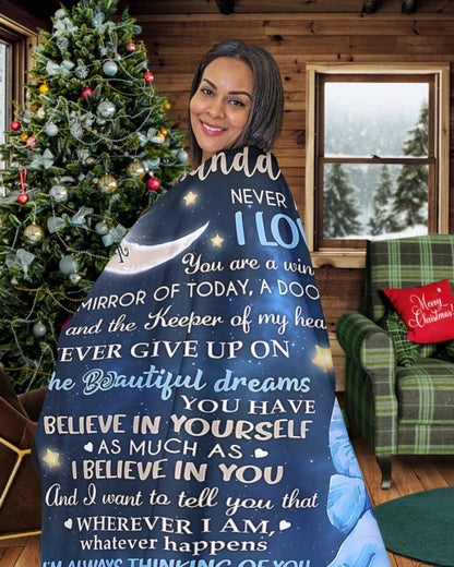 BLANKET FOR GRANDDAUGHTER – COMFORT & WARMTH GIFT FROM GRANDMA  Sherpa Fleece Quilt Blanket NTTD00 (SKU-CHAU-B20)