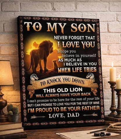 CANVAS FOR SON - BEST GIFT FROM DAD - NTTD00 (SKU2604-110)