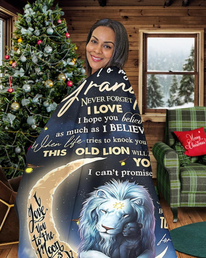 BLANKET FOR GRANDSON – COMFORT & WARMTH GIFT FROM GRANDMA  Sherpa Fleece Quilt Blanket NTTD00 (SKU-CHAU-B19)