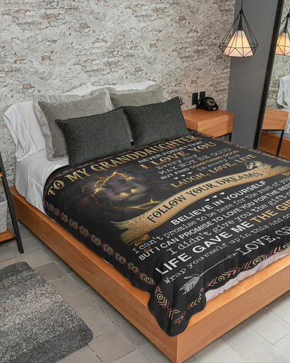 BLANKET FOR GRANDDAUGHTER – COMFORT & WARMTH GIFT FROM GRANDPA  Sherpa Fleece Quilt Blanket NTTD00 (SKUB09-44)