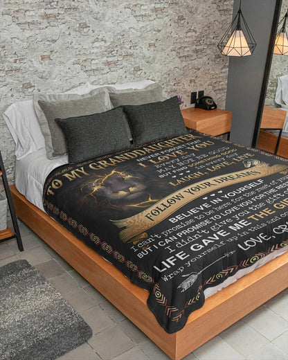 BLANKET FOR GRANDDAUGHTER – COMFORT & WARMTH GIFT FROM GRANDMA  Sherpa Fleece Quilt Blanket NTTD00 (SKUB09-41)