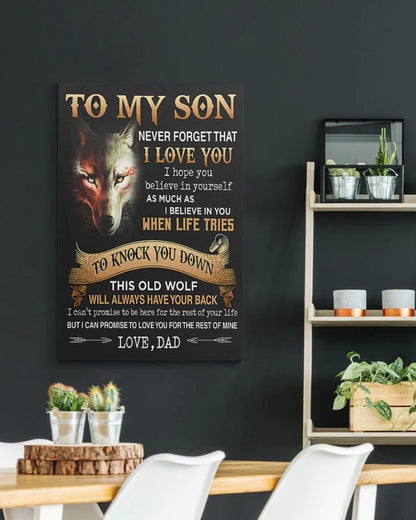 CANVAS FOR SON - BEST GIFT FROM DAD - NTTD00 (SKU2605-27)