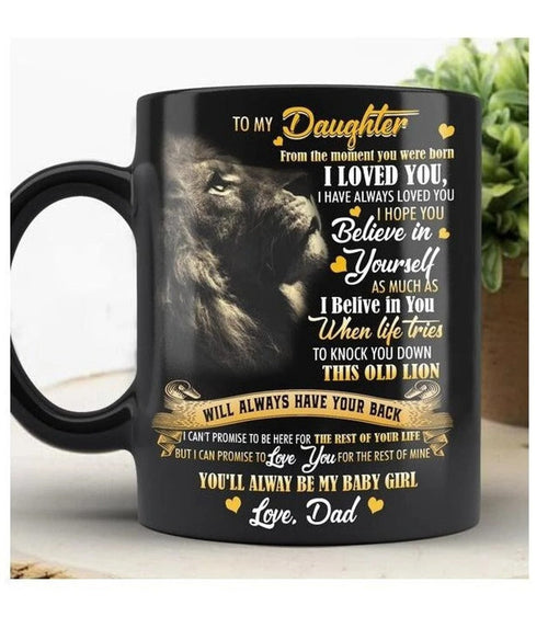 TO DAUGHTER LION MUG - GIFT FROM DAD - NTTD00 (SKU2605-100)