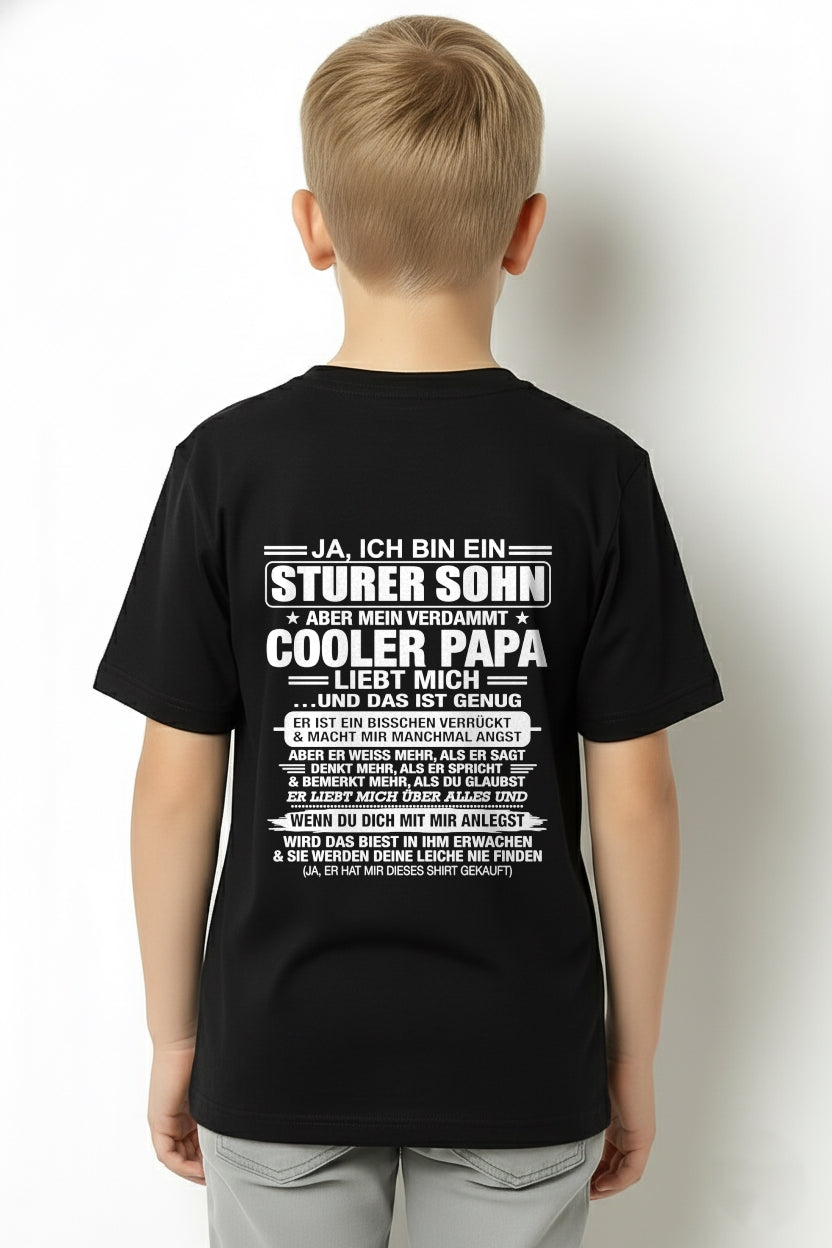 DEU00 - JA, ICH BIN EIN STURER SOHN T-SHIRT – GEBURTSTAGSGESCHENK VON EINEM -PAPA - nttd00 (SKU2606-87-00)