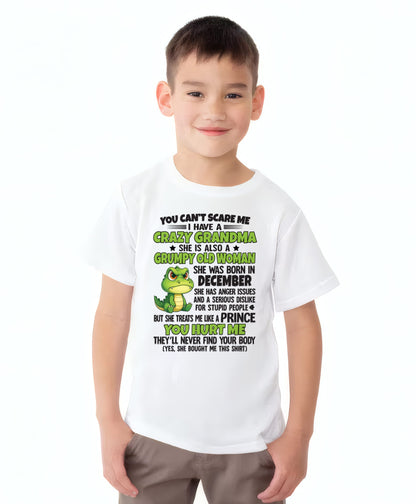 DECEMBER - YOU CAN'T SCARE ME - FOR GRANDSON - GIFT FROM GRANDMA - NTTD12 (SKU09-85-12)
