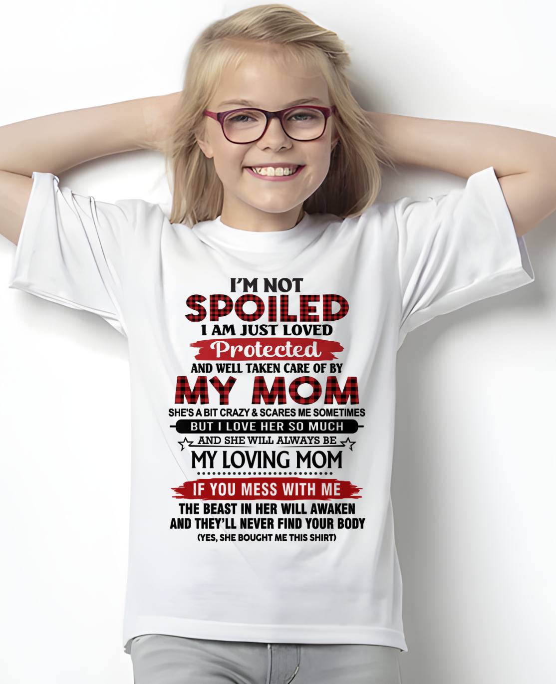 PROTECTED BY MY MOM - PERFECT GIFT FOR YOUR CHILDREN - GIFT FROM MOM - NTTD00 (SKU2602-95-00)