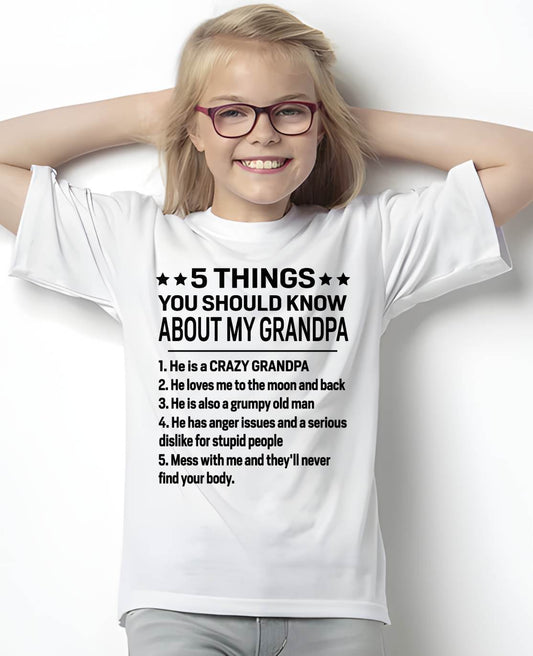 FIVE THINGS YOU SHOULD KNOW ABOUT MY GRANDPA - GIFT FROM GRANDPA - NTTD00 (SKU2603-134-00)