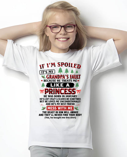 JANUARY - SPOILED GRANDDAUGHTER - PERFECT CHRISTMAS GIFT FOR GRANDDAUGHTER - GIFT FROM GRANDPA - NTTD01 (SKU10-180-01)