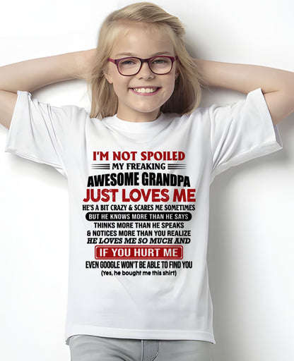 MY FREAKING AWESOME GRANDPA JUST LOVES ME - GIFT FROM GRANDPA - NTTD00 (SKU09-127-00)