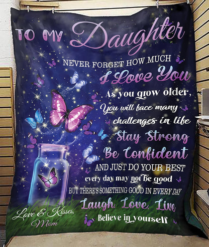 BLANKET FOR DAUGHTER – COMFORT & WARMTH GIFT FROM MOM Sherpa Fleece Quilt Blanket NTTD00 (SKUB12-123)