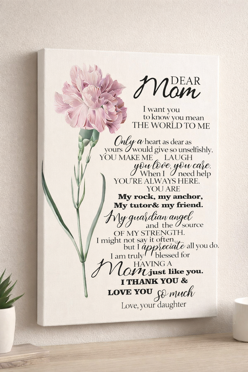CANVAS FOR MOM - BEST GIFT FROM DAUGHTER - NTTD00 (SKU2603-331)