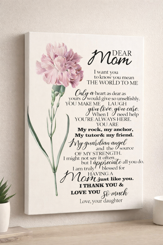 CANVAS FOR MOM - BEST GIFT FROM DAUGHTER - NTTD00 (SKU2603-331)