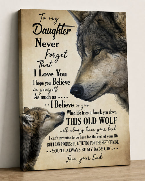 CANVAS FOR DAUGHTER - BEST GIFT FROM DAD - NTTD00 (SKU2605-51)
