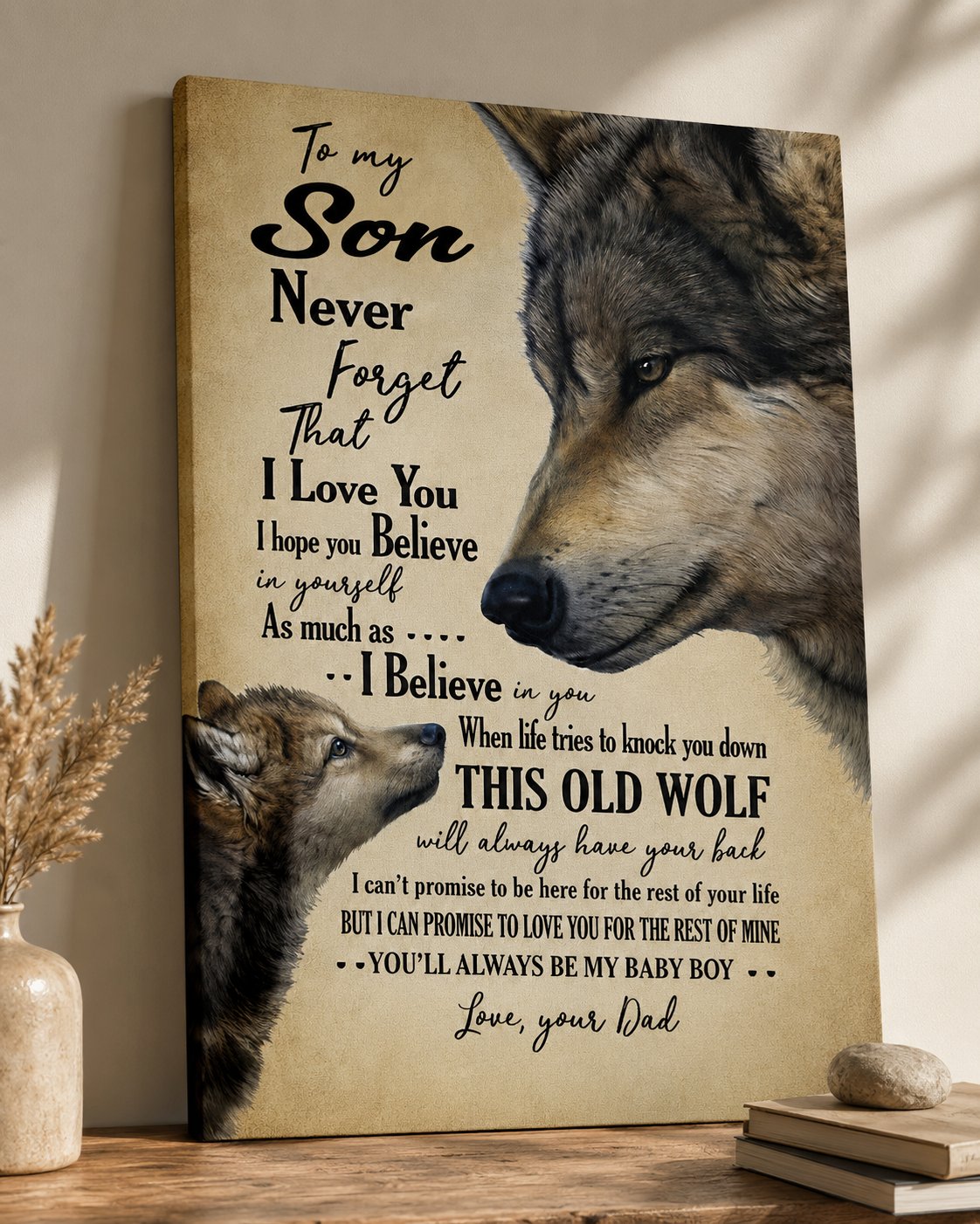 CANVAS FOR SON - BEST GIFT FROM DAD - NTTD00 (SKU2605-53)