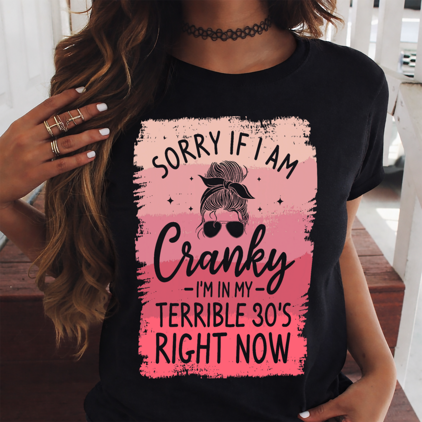 I'M IN MY TERRIBLE 30'S RIGHT NOW - BIRTHDAY T-SHIRT FOR WOMEN - NTTD00 (SKU2026-CRK-02)